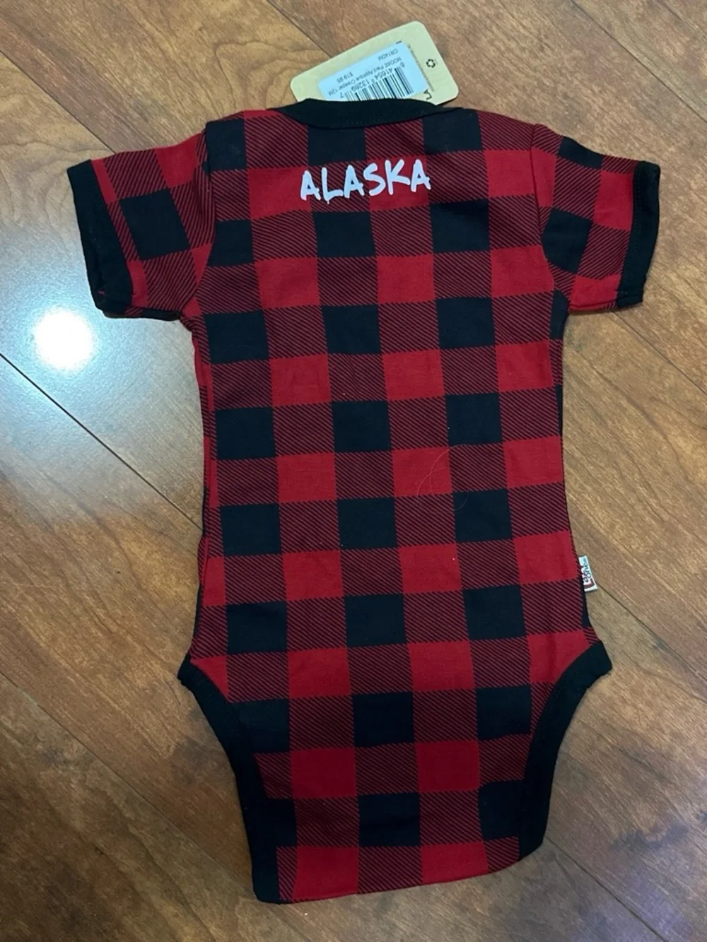 Lazy One Red and Black Buffalo Plaid Moose One-Piece